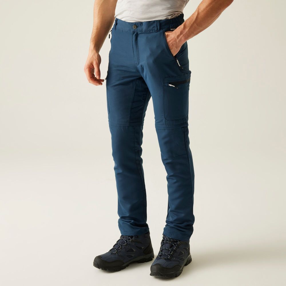 Regatta Muške hlače Leesville III S Zip Off Moonlight Denim slika 1