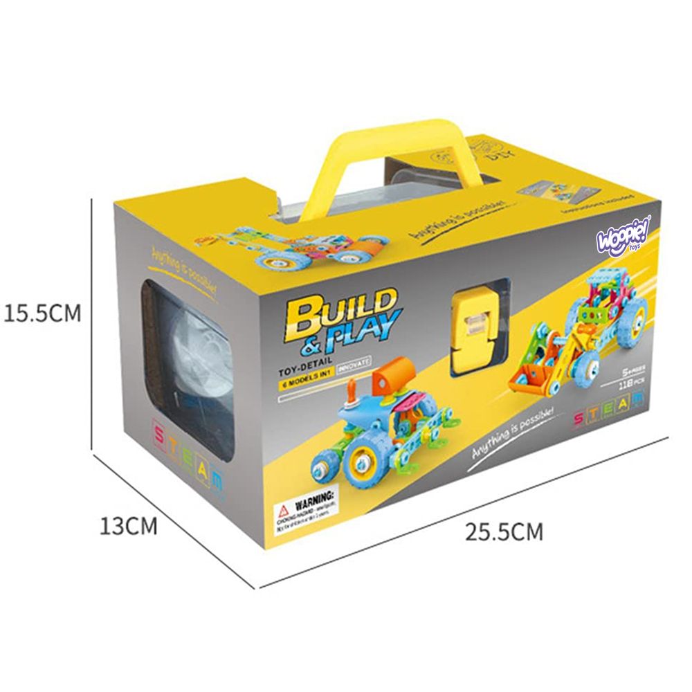 Woopie set kocki za gradnju vozila 6u1 stub slika 7