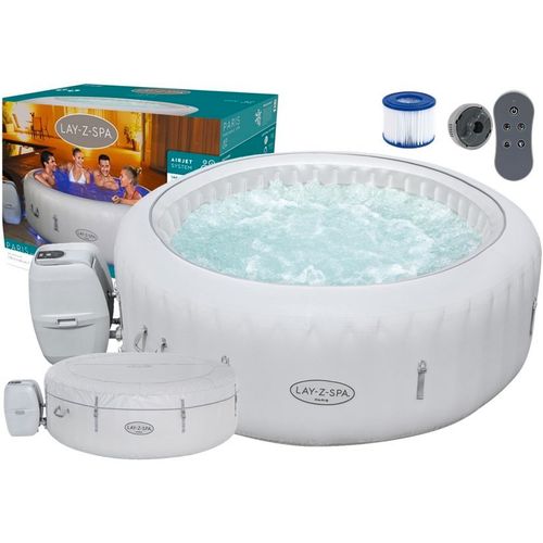 Masažni bazen-Jacuzzi na napuhavanje Bestway 196*66cm - sivi + pozadinsko osvjetljenje slika 1