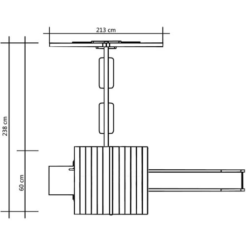 Set za igru s toboganom i ljuljačkama 238x228x218 cm borovina slika 14