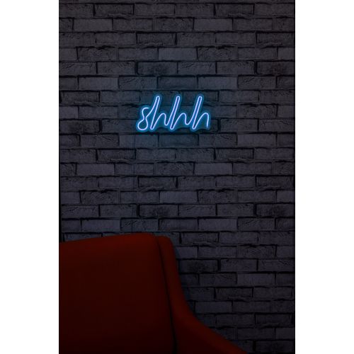 Wallity Ukrasna plastična LED rasvjeta, Shhh - Blue slika 12