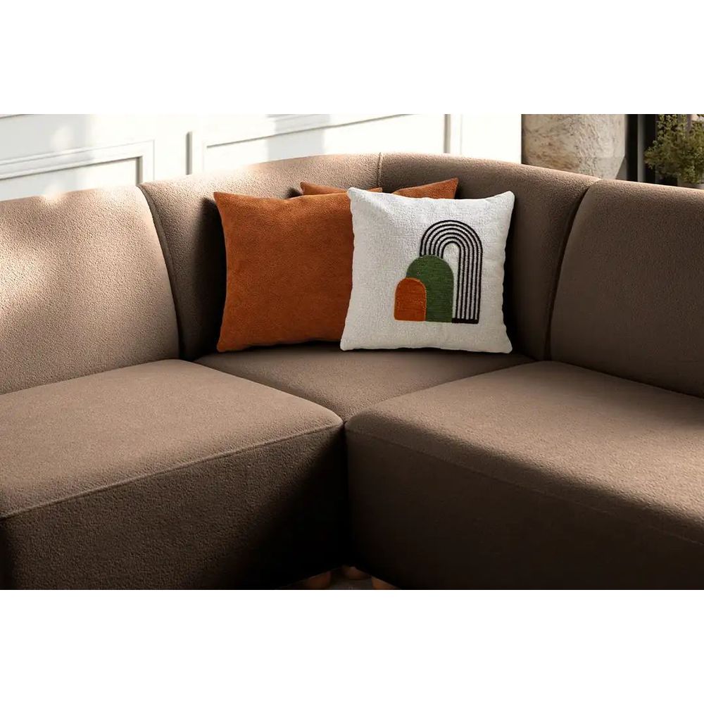 Ugaona Sofa S-Loft Right - boja: smeđa slika 7