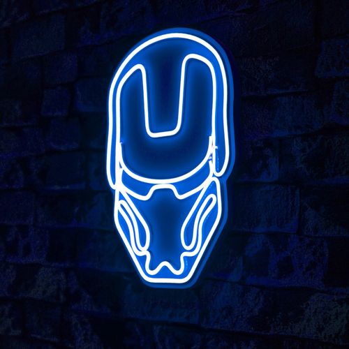 Wallity Ukrasna plastična LED rasvjeta, Iron Man - Blue slika 8