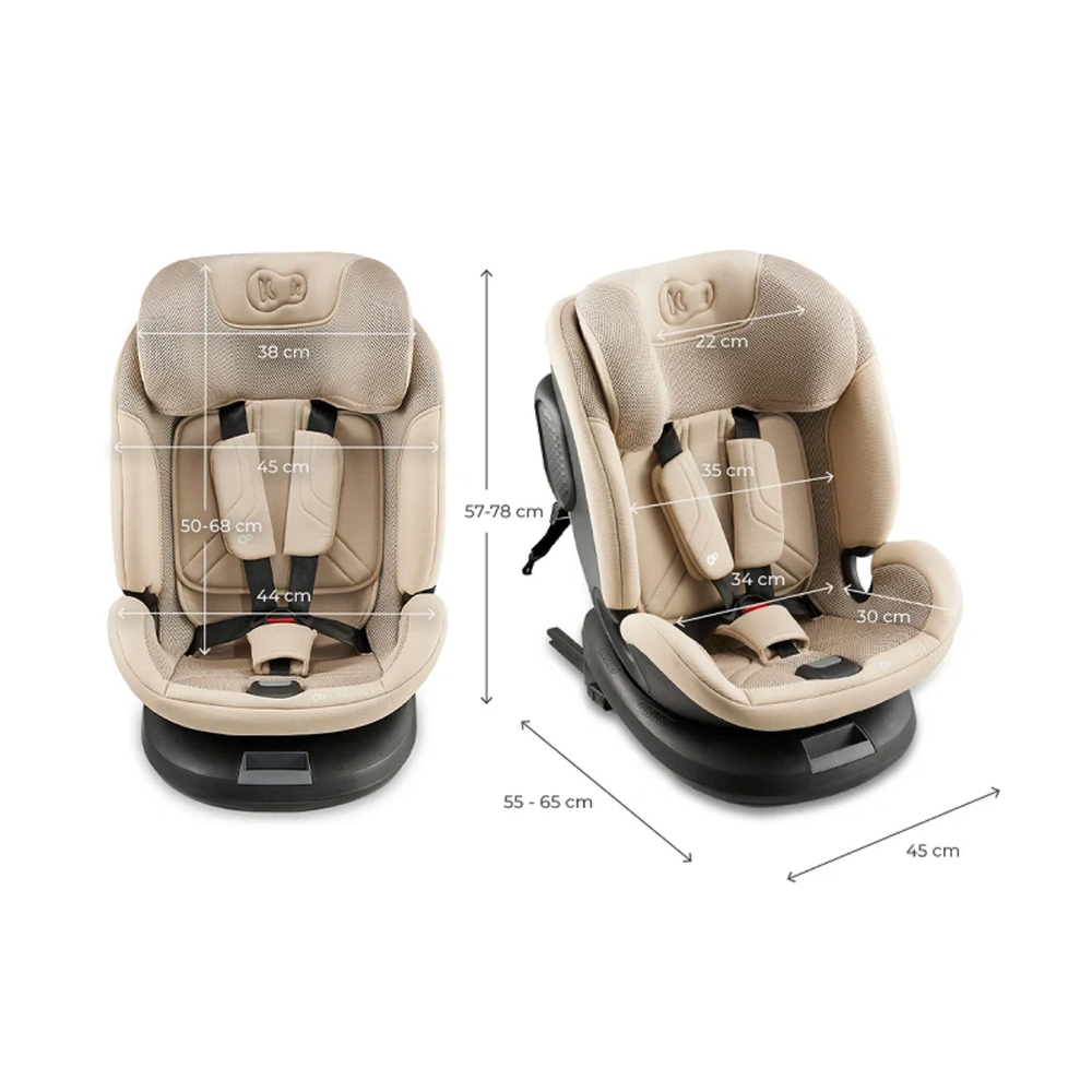 Kinderkraft Rotirajuća autosjedalica Xpedition 3 40-150cm Isofix, Beige slika 17