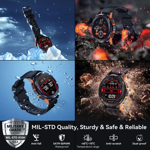 Oukitel BT10 Smart Watch Sport Rugged 410mAh/Heart rate/SpO2/Accelerometer/Crno  sivi slika 7