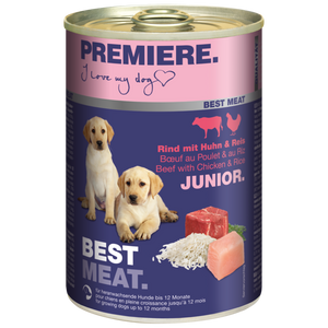 Premiere Dog Best Meat Junior Govedina,Piletina,Pirinač 400g konzerva