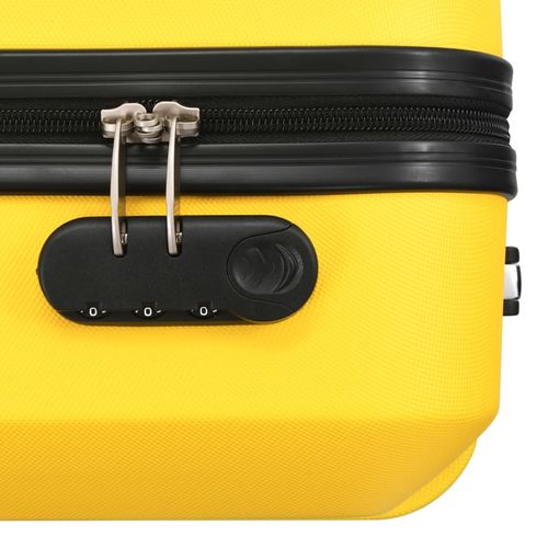 3-dijelni set čvrstih kovčega žuti ABS slika 16