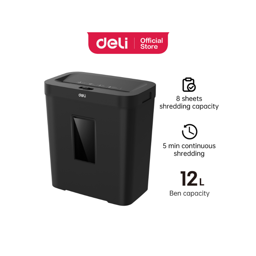 UNIŠTIVAČ PAPIRA DELI 8 lista, 12 litara, 5 minuta ET021 slika 1