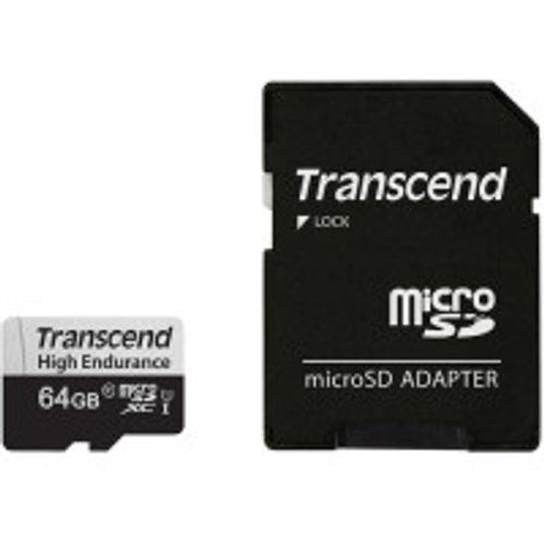 Transcend TS64GUSD350V 64GB microSD w/ adapter U1, High Endurance, Read/Write 95/45 MB/s slika 1