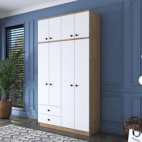 BA121 - 2696 Walnut
White Wardrobe slika 1