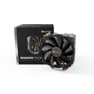 be quiet! BK032 Shadow Rock SLIM 2 [LGA-1851 Default ILM and RL-ILM support], 160W TDP, 135mm fan max 23.7dB(A), Brushed aluminum, Mounting set for Intel and AMD