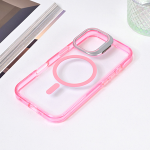 Torbica Magsafe transparent za iPhone 16 6.1 pink