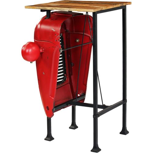 Barski stol u obliku traktora od masivnog drva manga crveni 60 x 60 x 107 cm slika 28