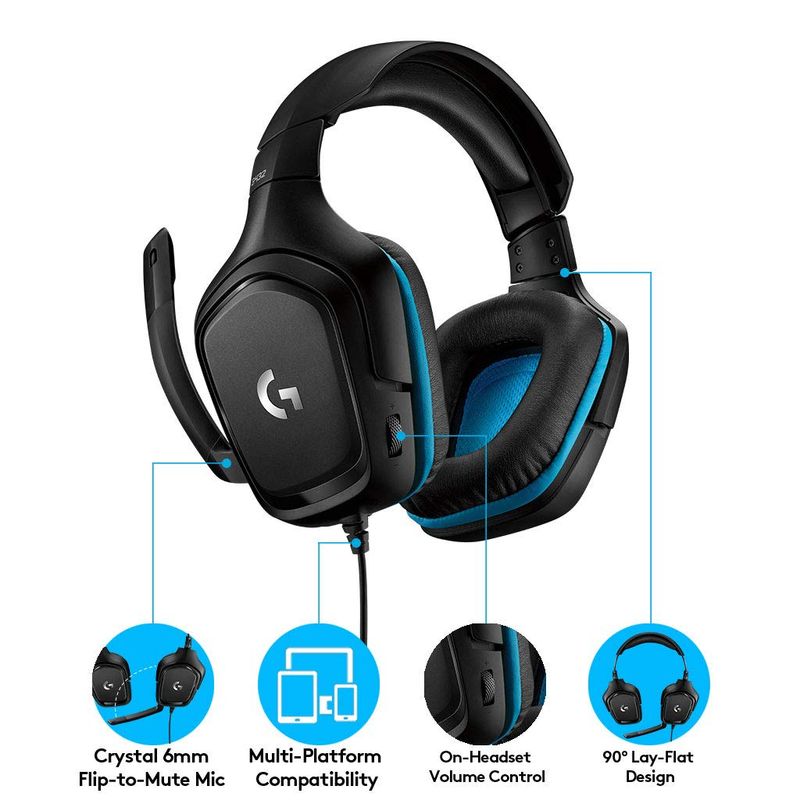 Logitech Logitech G432 Gaming Slušalice s USB 7.1 Surround Zvukom image