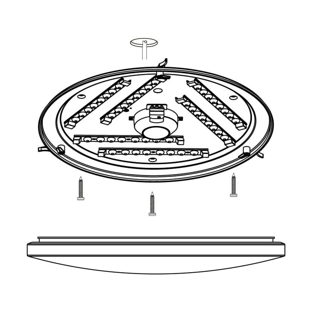 Eglo Frania Plafonjera LED 33,5W, Promjer 430mm, Bijela slika 3