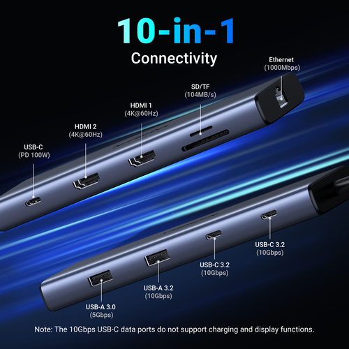 Ugreen 10in1 USB-C hub with 100W PD slika 7