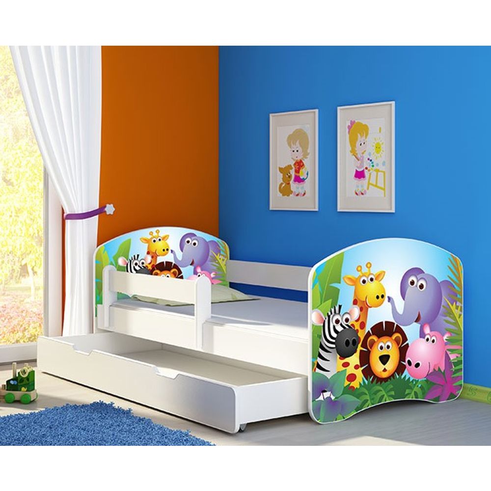 ACMA Dječiji krevet Acma II sa ladicom White - 160x80cm - Dezen 01 slika 1