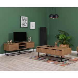 Set namještaja za dnevnu sobu Laxus - 5 boja: Orah, Crna
