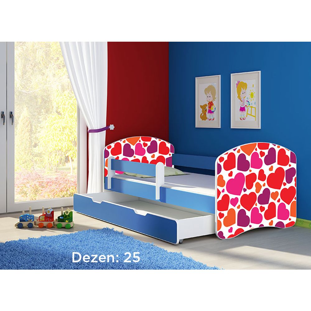 ACMA Dječiji krevet Acma II sa ladicom Blue - 180x80cm - Dezen 25 slika 2