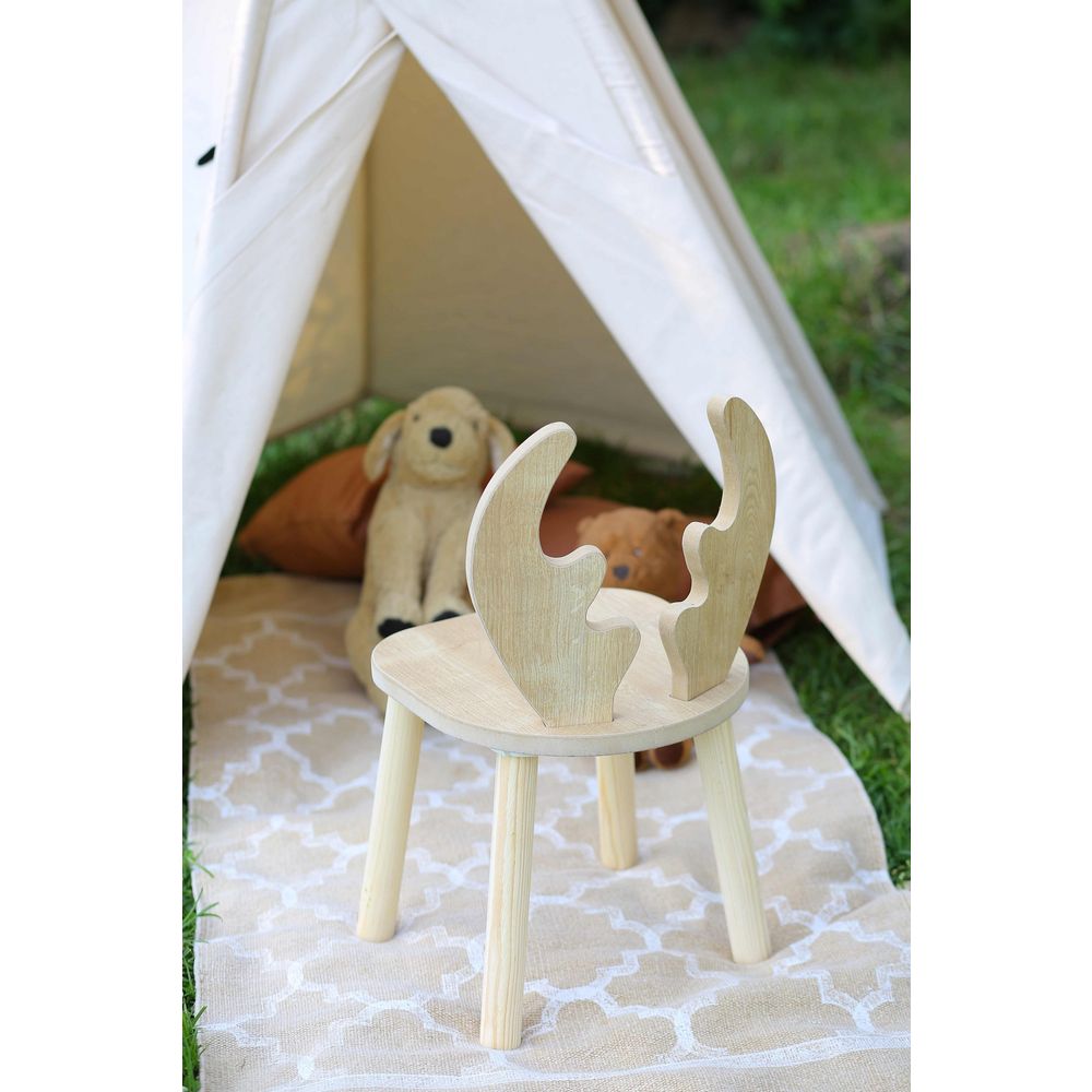 Deer One Set Stolica - Smeđa i Bijela Dječija Stolica i Sto slika 3