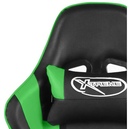Okretna igraća stolica zelena PVC slika 34