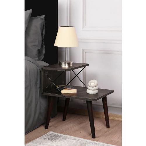 Cross - Dark Brown Dark Brown Nightstand slika 1