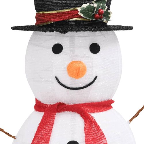 Ukrasni božićni snjegović s LED svjetlom luksuzna tkanina 90 cm slika 12