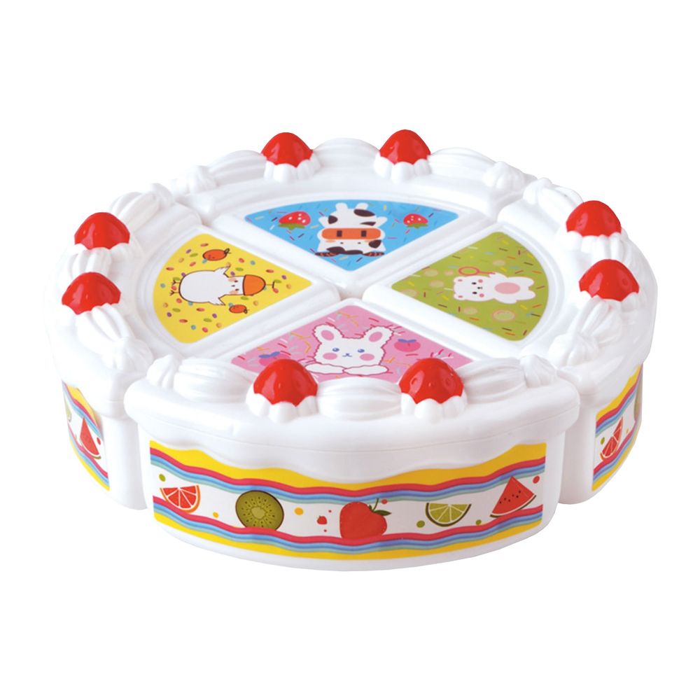 Woopie rođendanska torta i rezanje voća sa slatkišima slika 3