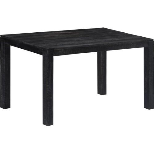 Blagovaonski stol crni 140 x 80 x 76 cm od masivnog drva manga slika 51