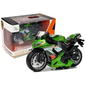 Sports Motorcycle with Sounds 1:14 Green