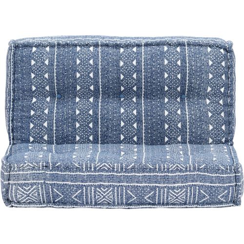 283796 Pouffe 100x100x20 cm Indigo Fabric slika 2