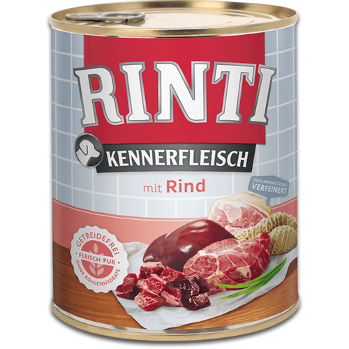 RINTI Kennerfleisch mit Rind, hrana za pse s govedinom, 800 g slika 1