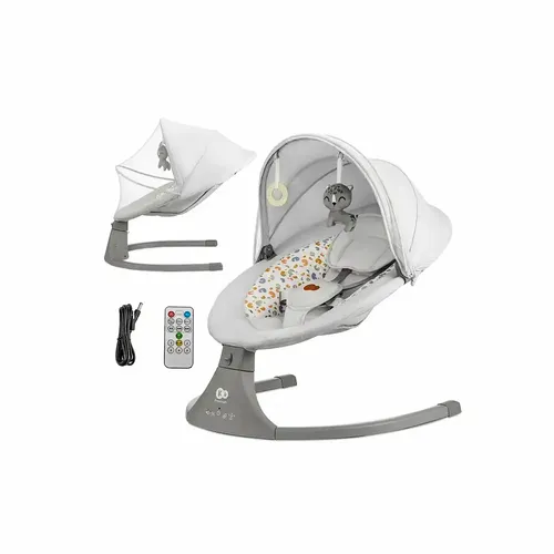 Kinderkraft Električna njihaljka LUMI 2, Light Grey slika 2