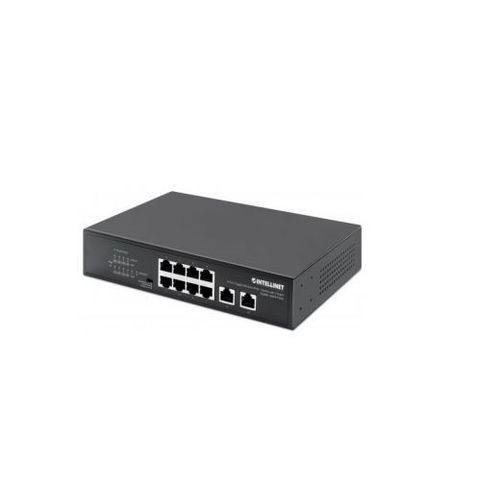 Intellinet 8-Port Gb PoE+ Switch 2 RJ45 Gigabit Uplink Ports slika 1