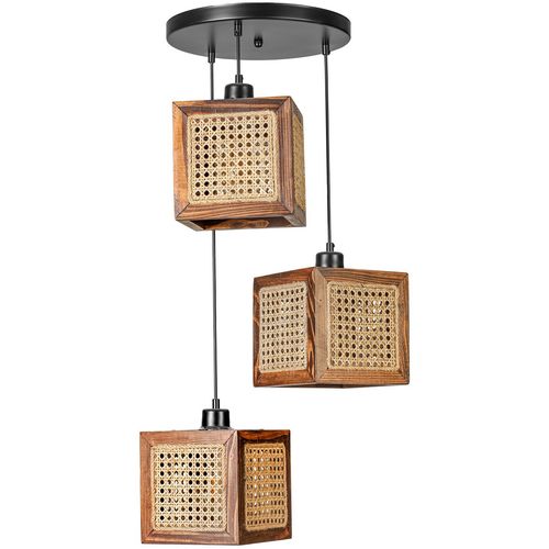 Kumsal 8700-3 Rattan
Walnut Chandelier slika 2