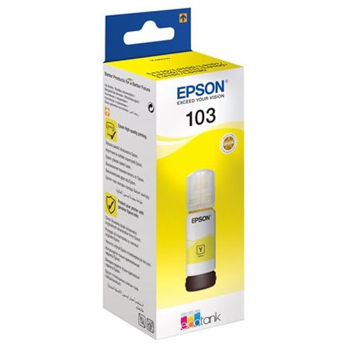 Tinta Epson 103, C13T00S44A, EcoTank, Yellow, ink bottle  slika 1