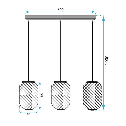 Stropni luster APP1425-3CP slika 9