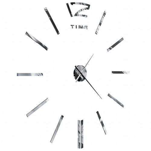 3D zidni sat moderni dizajn 100 cm XXL srebrni slika 16