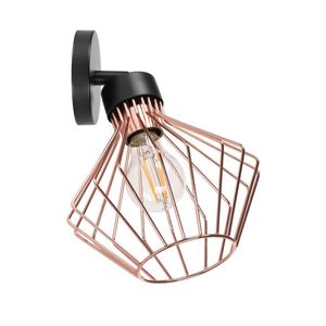 TOOLIGHT Zidna svjetiljka metalna Loft rozo crna APP534-1W