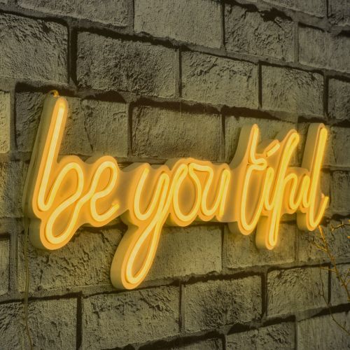 Wallity Ukrasna plastična LED rasvjeta, Be you tiful - Yellow slika 8