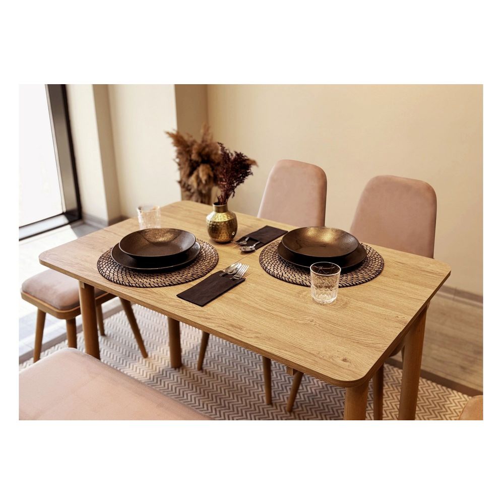 Vina Mini 03 0900 - Ekstenzibilni Trpezarijski Sto i Stolice Set (6 Komada) slika 7