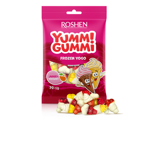 Roshen Yummi Gummi gumeni bomboni frozen yogo 70g slika 1