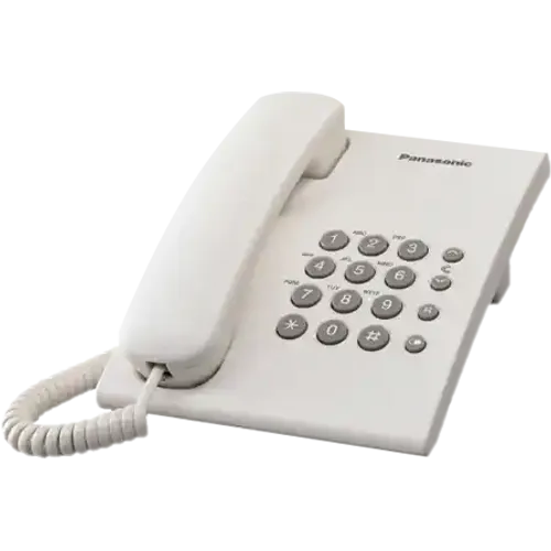 Stoni telefon Panasonic KX-TS500FXW Beli slika 1