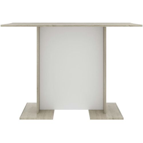 Blagovaonski stol bijeli i boja hrasta 110 x 60 x 75 cm iverica slika 11