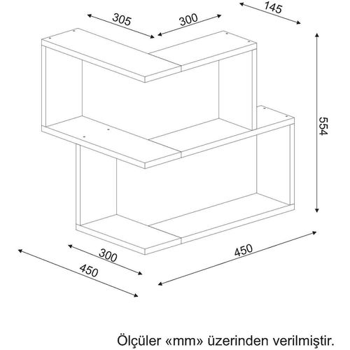 Woody Fashion Zidna polica, Bijela boja, Bulut - White slika 3