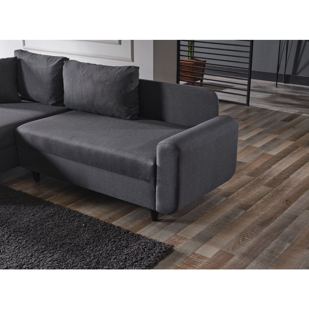 Krevetna sofa u kutu Flavia – siva slika 8