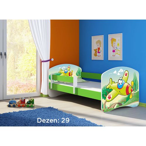 Deciji krevet ACMA II 160x80 + dusek 6 cm GREEN29 slika 1