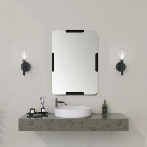 Code Mirror - Black Black Decorative Mirror slika 1