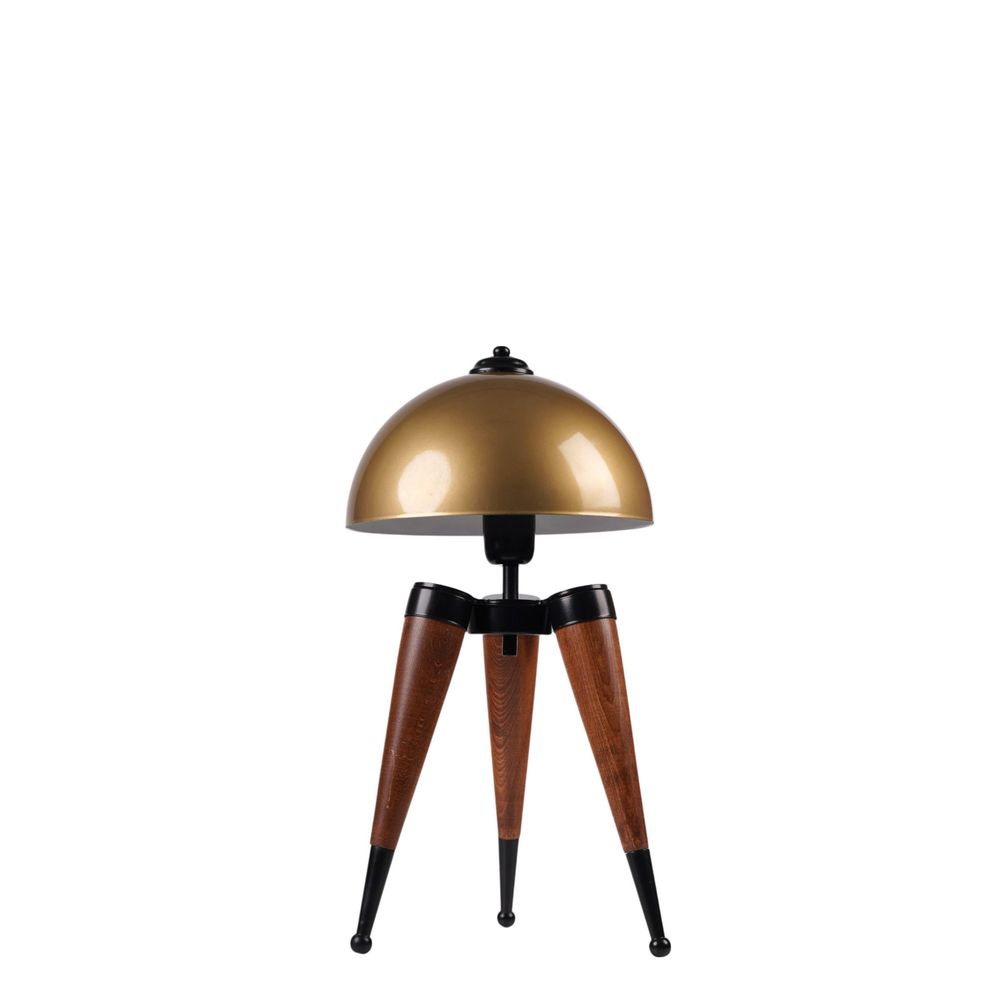Opviq Stolna lampa 989, zlatna, orah slika 4