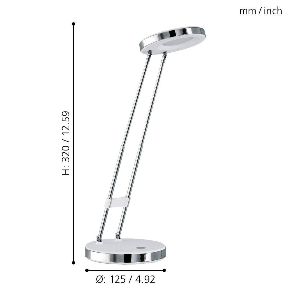 Eglo Gexo stolna/1, led, 3w, 220lm, bijela/krom  slika 3